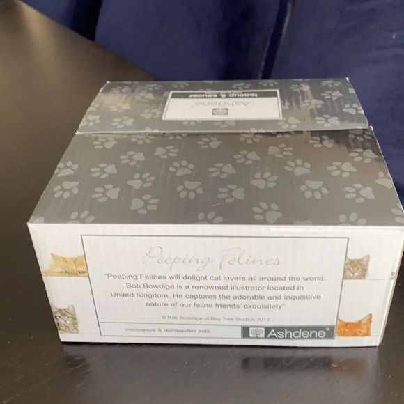 Cat lovers👆Ashdene Peeping Felines cup & saucer - Picture 8 of 9